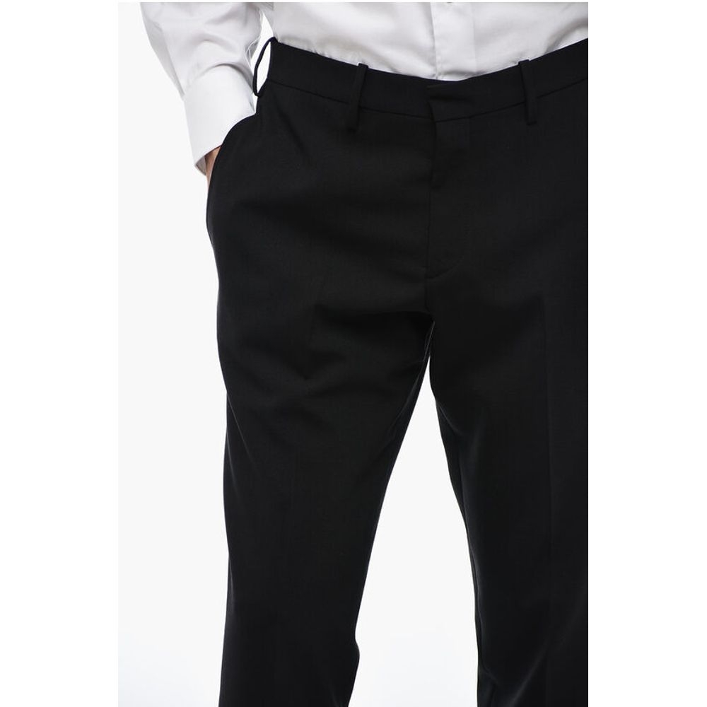 Neil Barrett Wool Blend Slim Fit Pants with Belt Loops