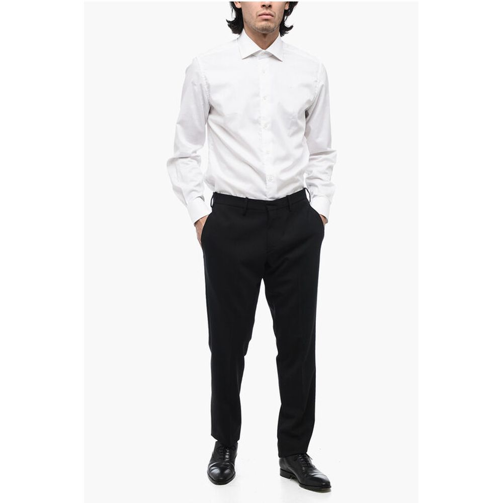 Neil Barrett Wool Blend Slim Fit Pants with Belt Loops