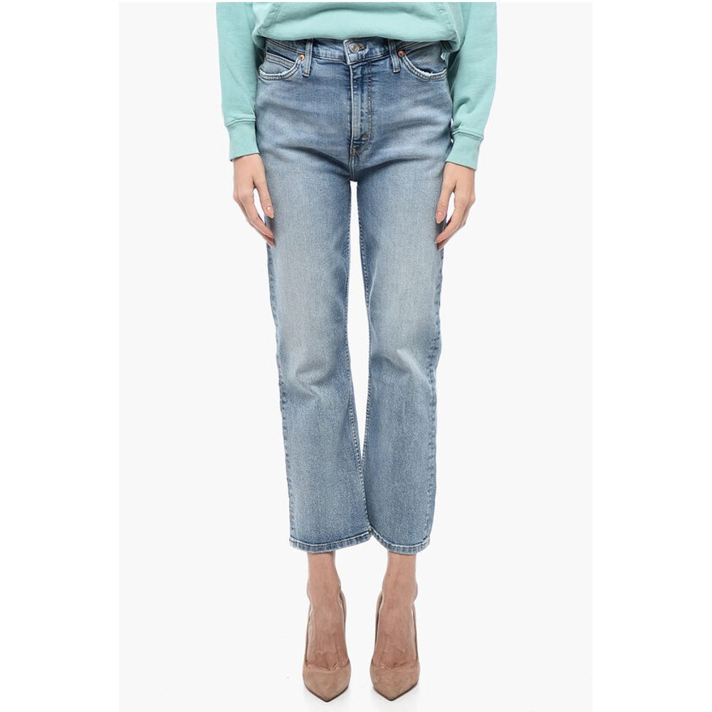 RE/DONE Light-Washed Crop Denims 22cm
