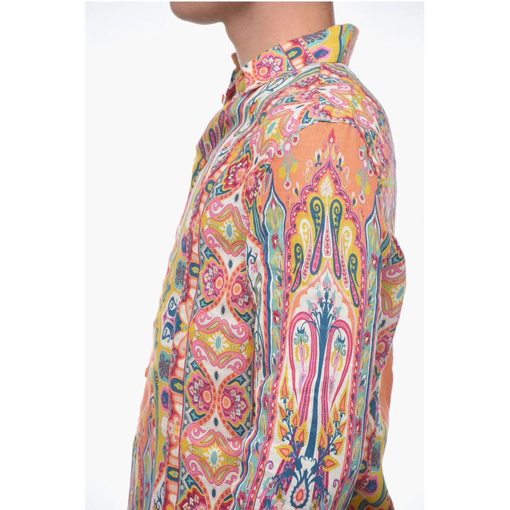 Etro Paisley Print Linen Shirt