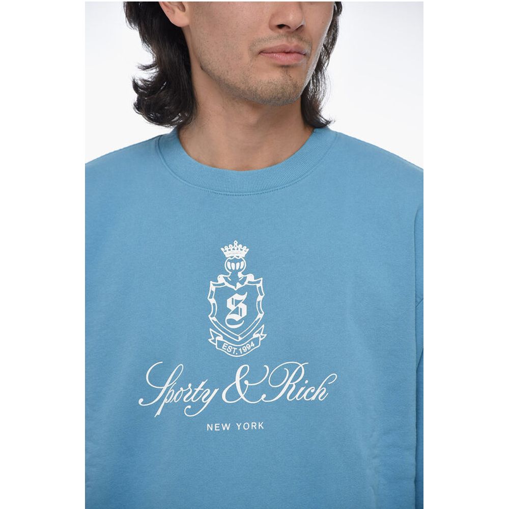 Sporty & Rich Logo Print Crewneck Sweatshirt