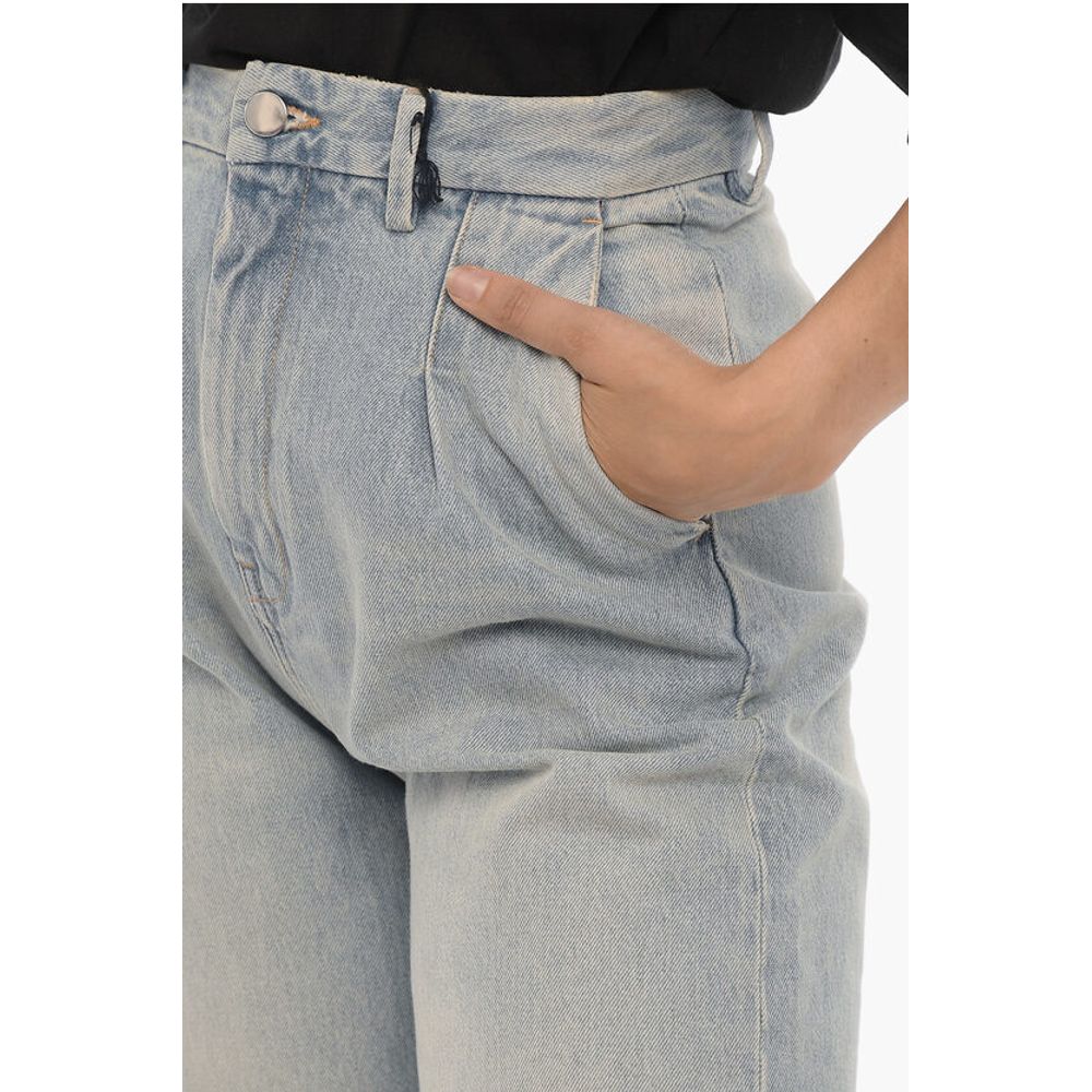 Loulou Studio Wide Leg Single-Pleat Jeans 26cm