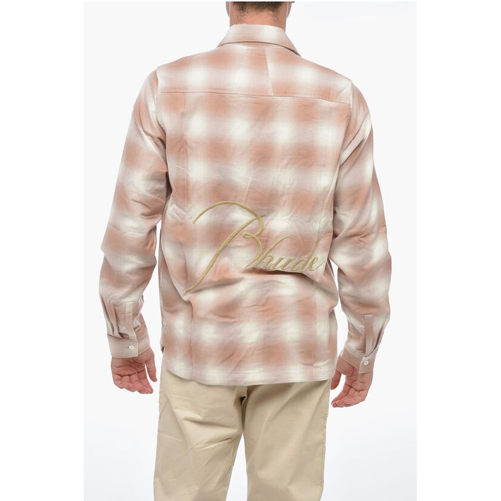 Rhude Embroidered Logo Check Shirt