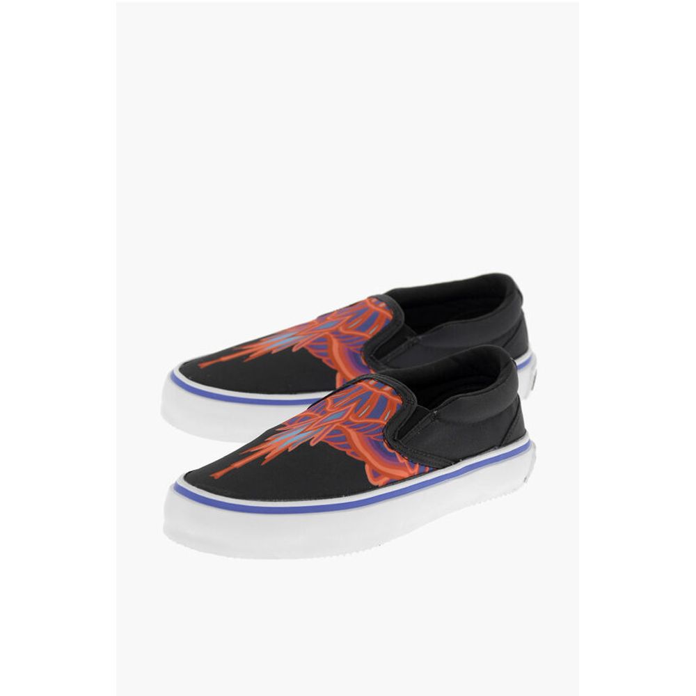 Marcelo Burlon Canvas CURVES WINGS Slip On Sneakers