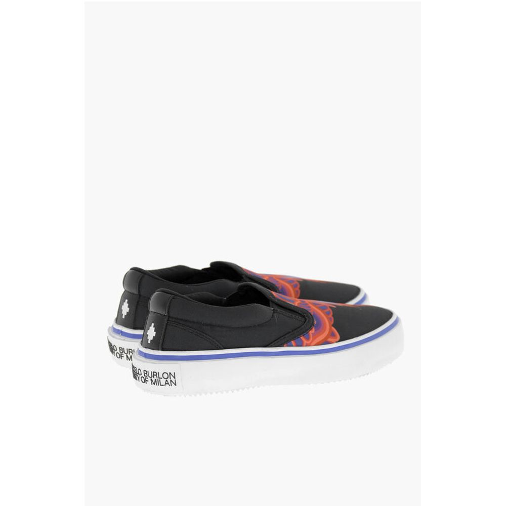 Marcelo Burlon Canvas CURVES WINGS Slip On Sneakers