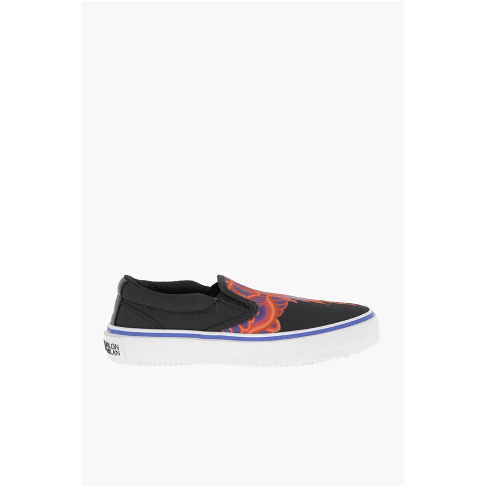 Marcelo Burlon Canvas CURVES WINGS Slip On Sneakers