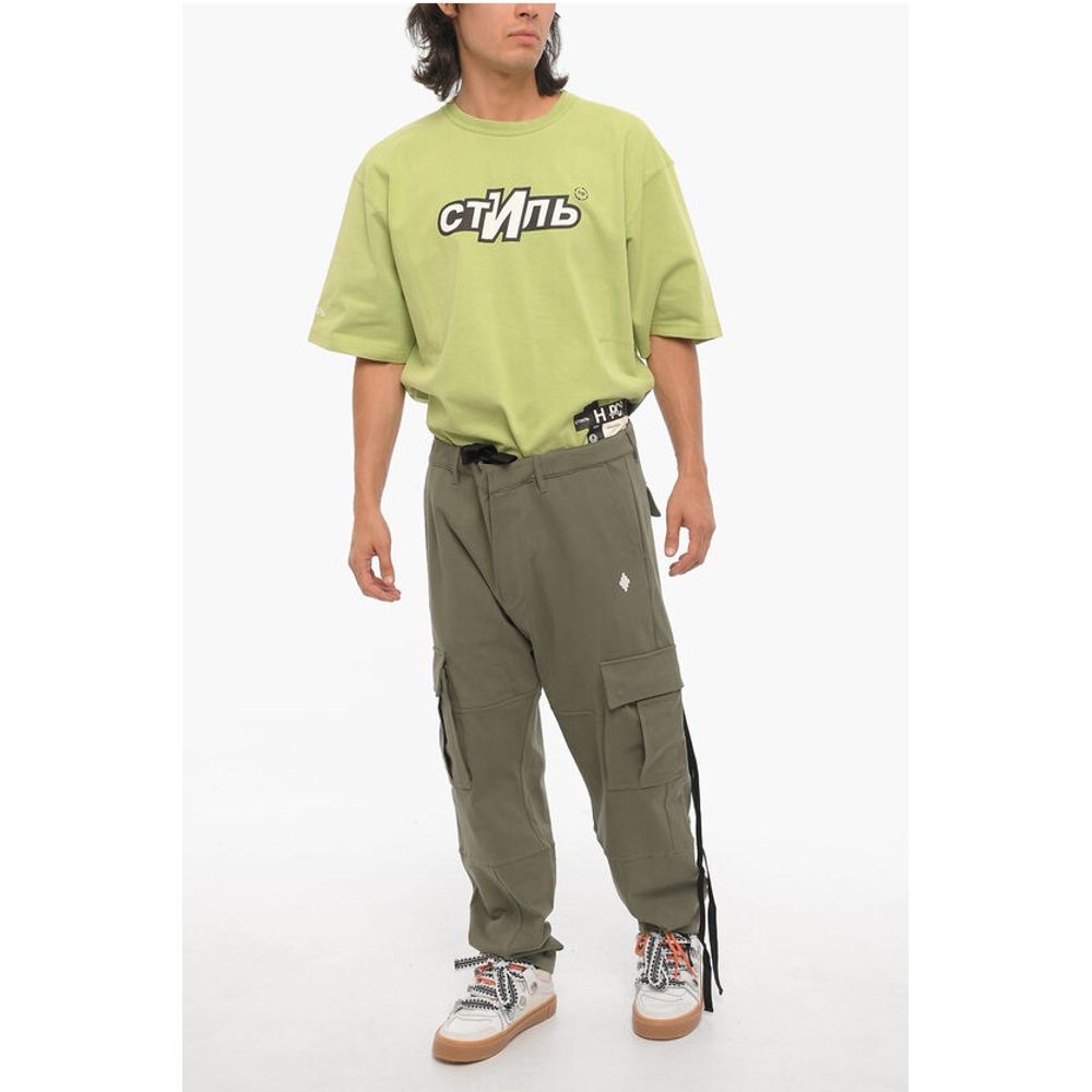 Marcelo Burlon Cotton Twill Cargo Pants