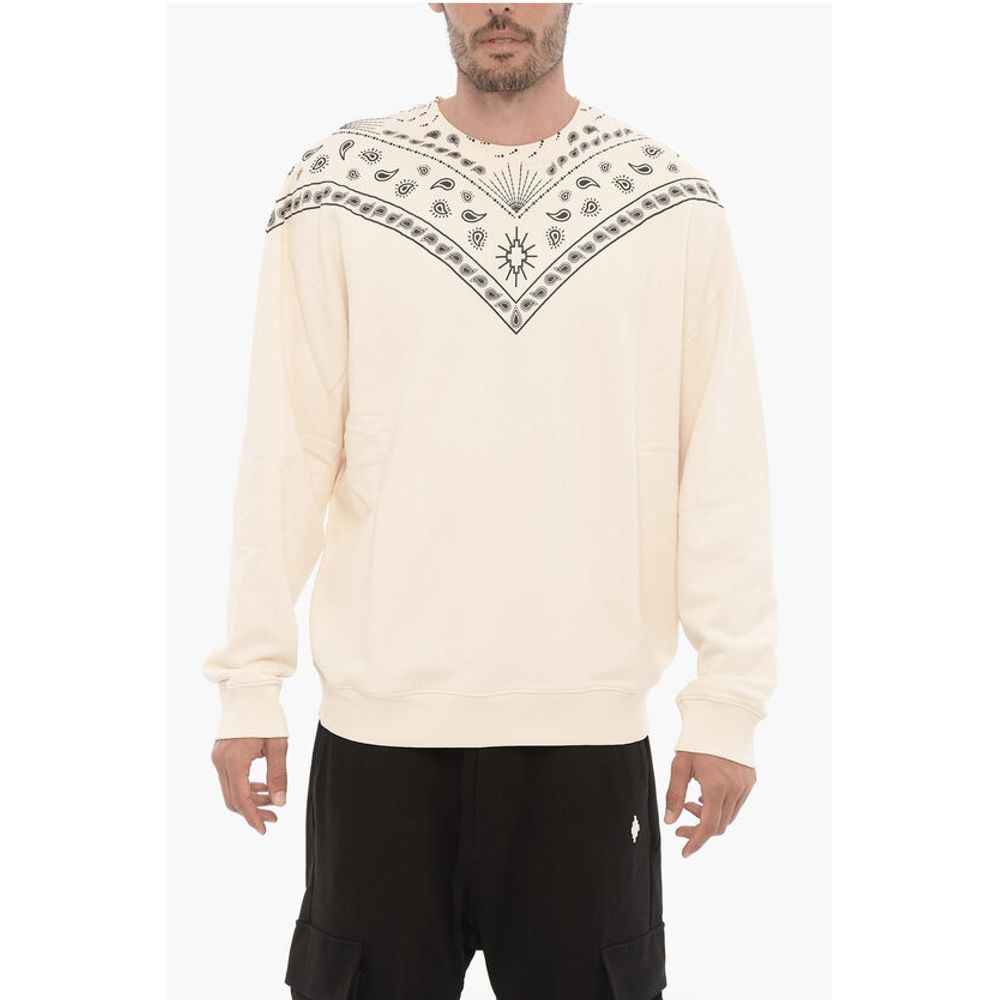 Marcelo Burlon Crew-Neck Sweatshirt with Bandana Motif