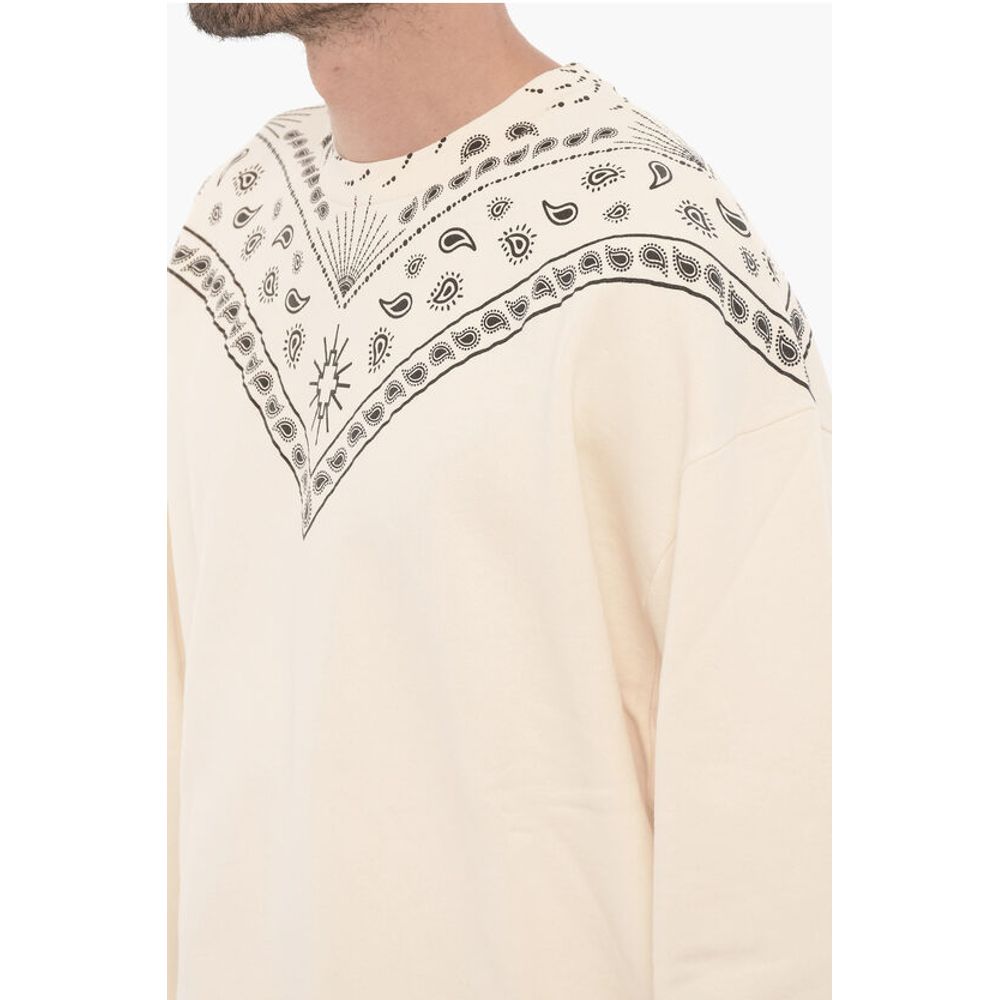 Marcelo Burlon Crew-Neck Sweatshirt with Bandana Motif