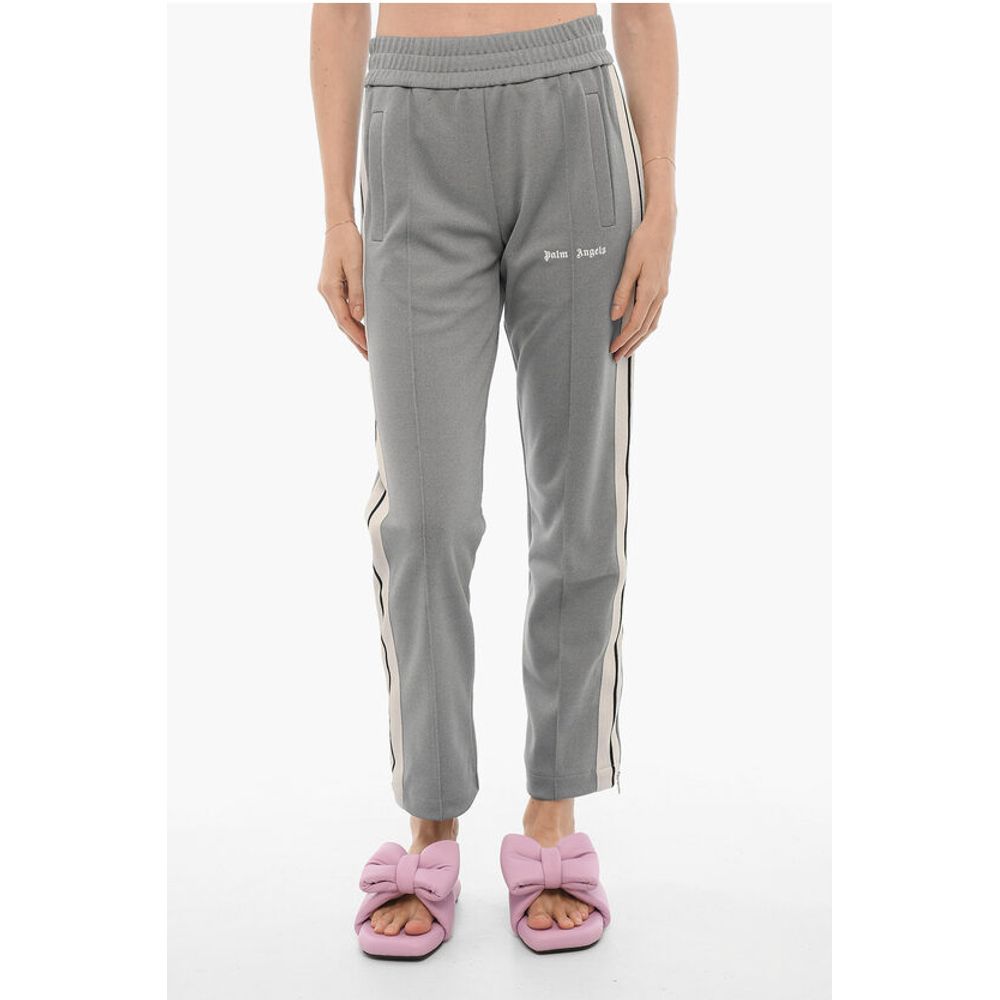 Palm Angels High-Waisted Joggers with Ankle Zip