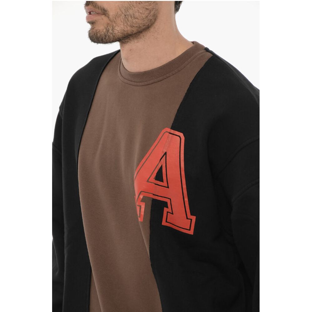 Ambush Fleeced Cotton VARSITY Crew-neck Sweatshirt