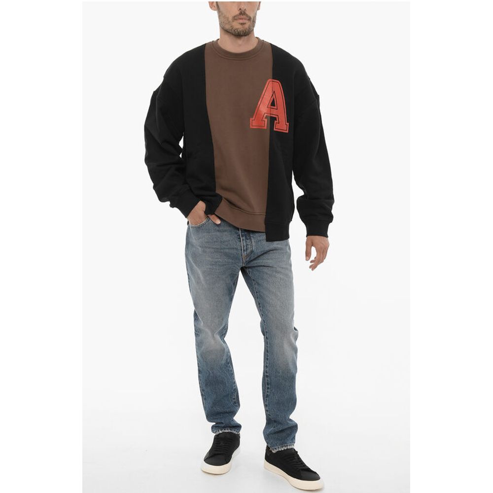 Ambush Fleeced Cotton VARSITY Crew-neck Sweatshirt