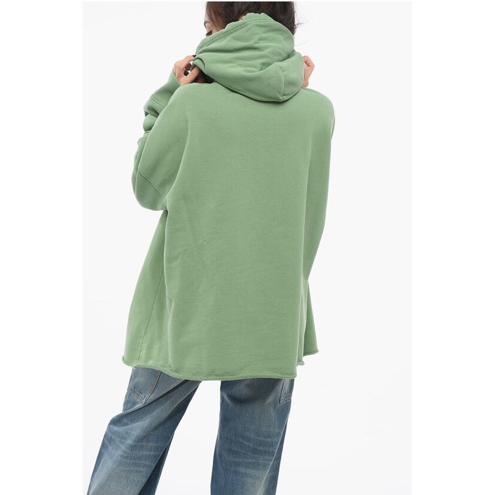 Maison Margiela MM6 Brushed Cotton Hoodie with Raw-cut Hem