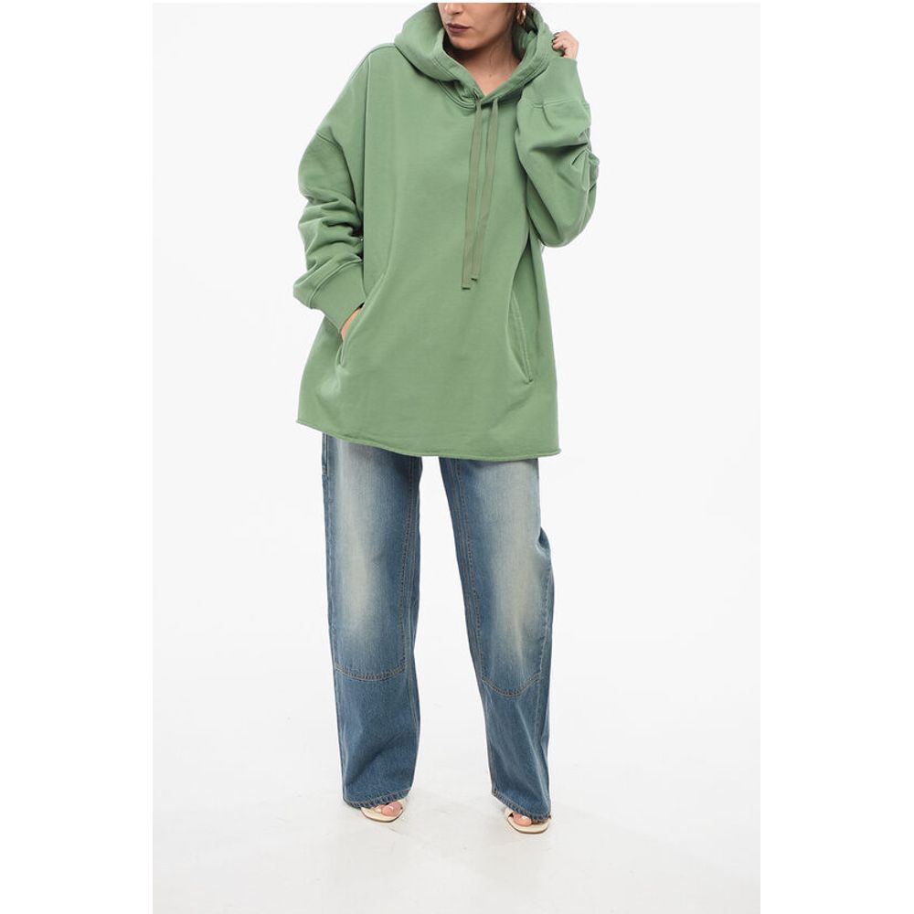 Maison Margiela MM6 Brushed Cotton Hoodie with Raw-cut Hem