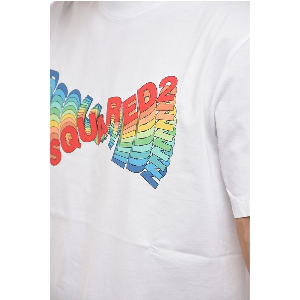 Dsquared² Printed Crewneck T-shirt with Multicolored Logo