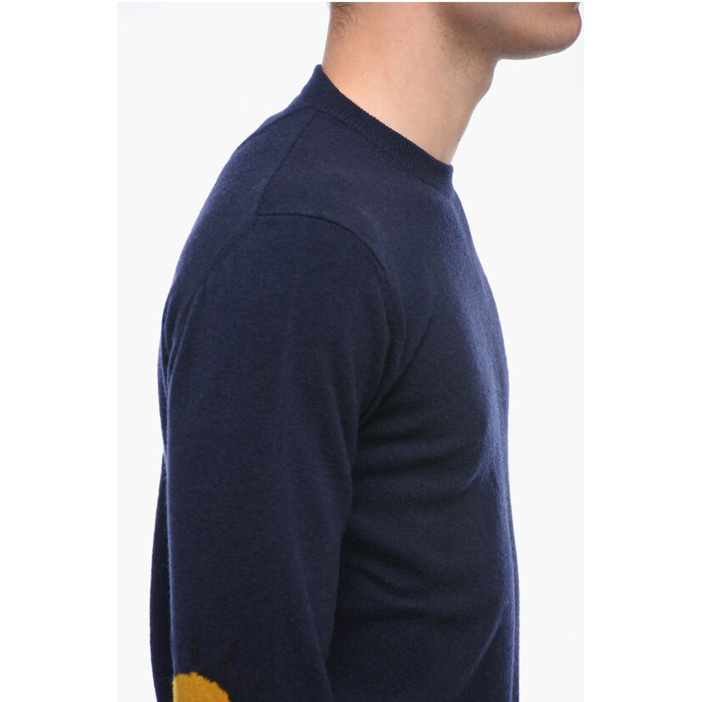 Altea Crew Neck LUNETTA Virgin Wool Sweater with Patches