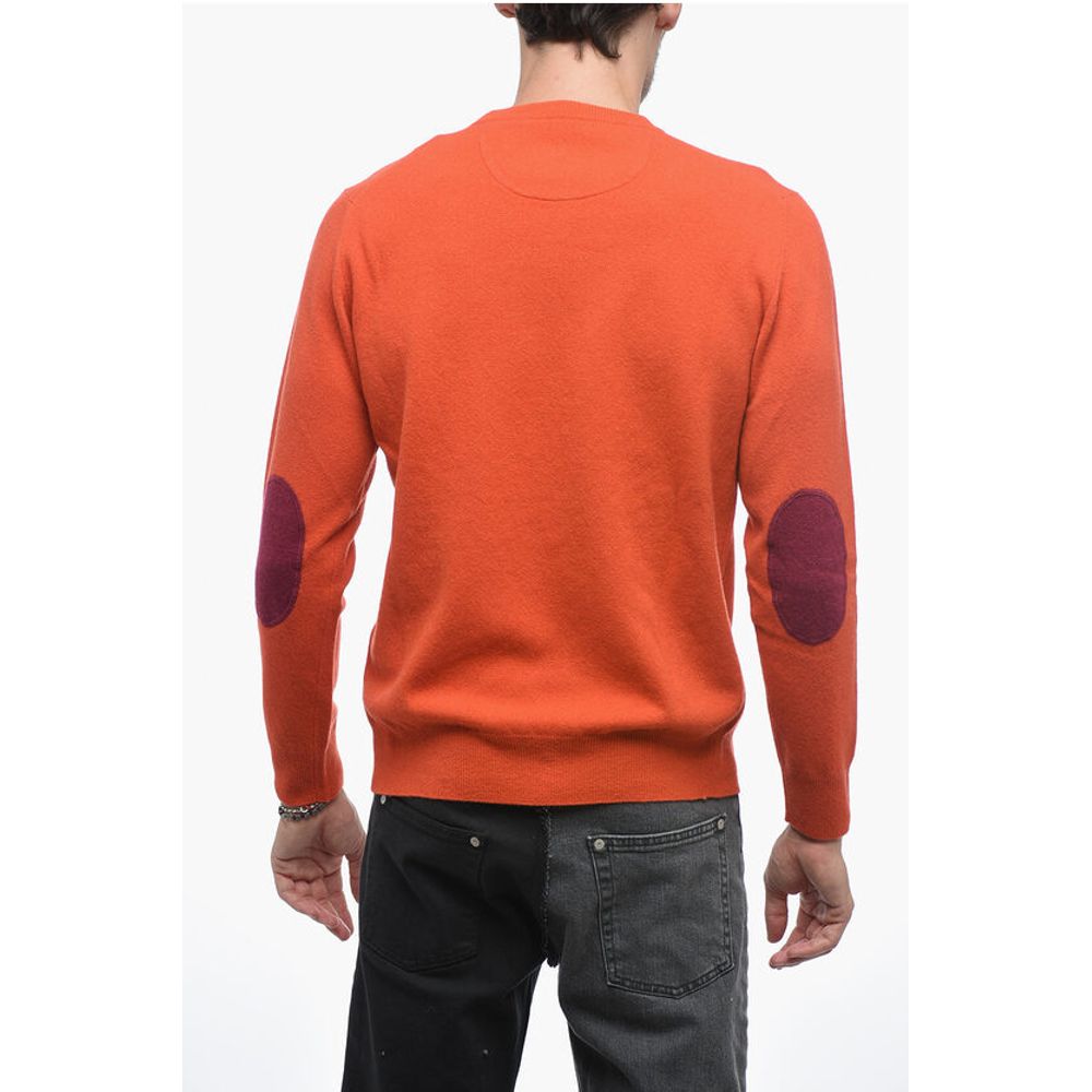 Altea Crew Neck LUNETTA Virgin Wool Sweater with Contrasting Patch