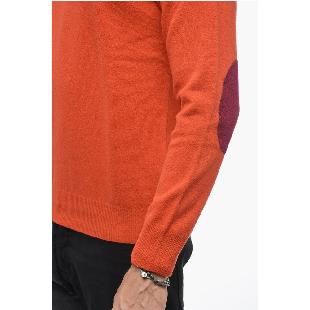 Altea Crew Neck LUNETTA Virgin Wool Sweater with Contrasting Patch