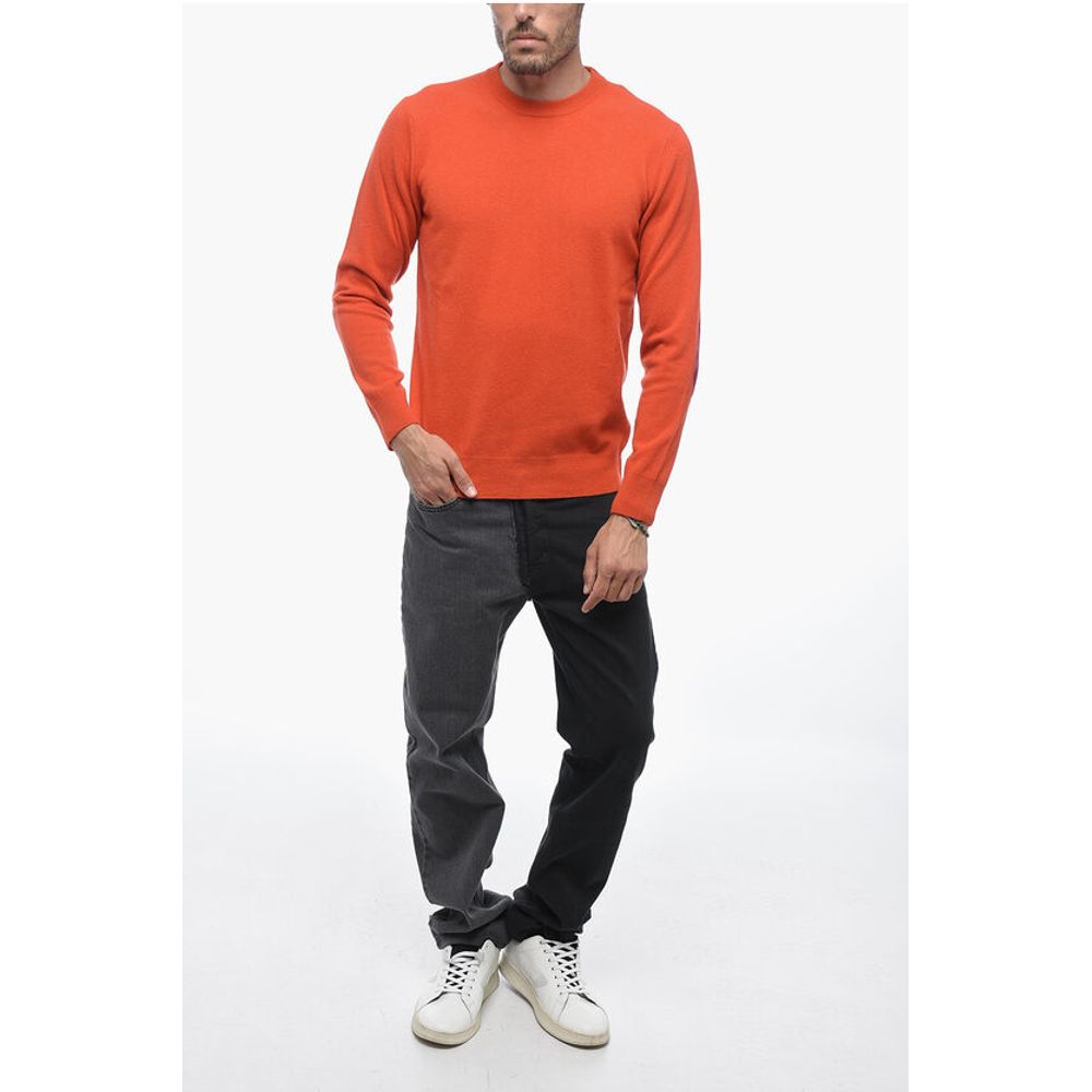Altea Crew Neck LUNETTA Virgin Wool Sweater with Contrasting Patch