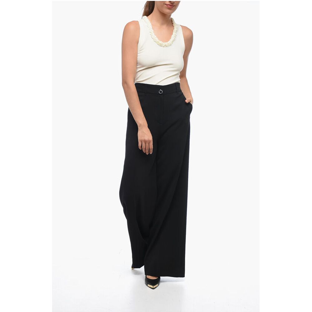 Krizia Palazzo Pants with Hidden Closure
