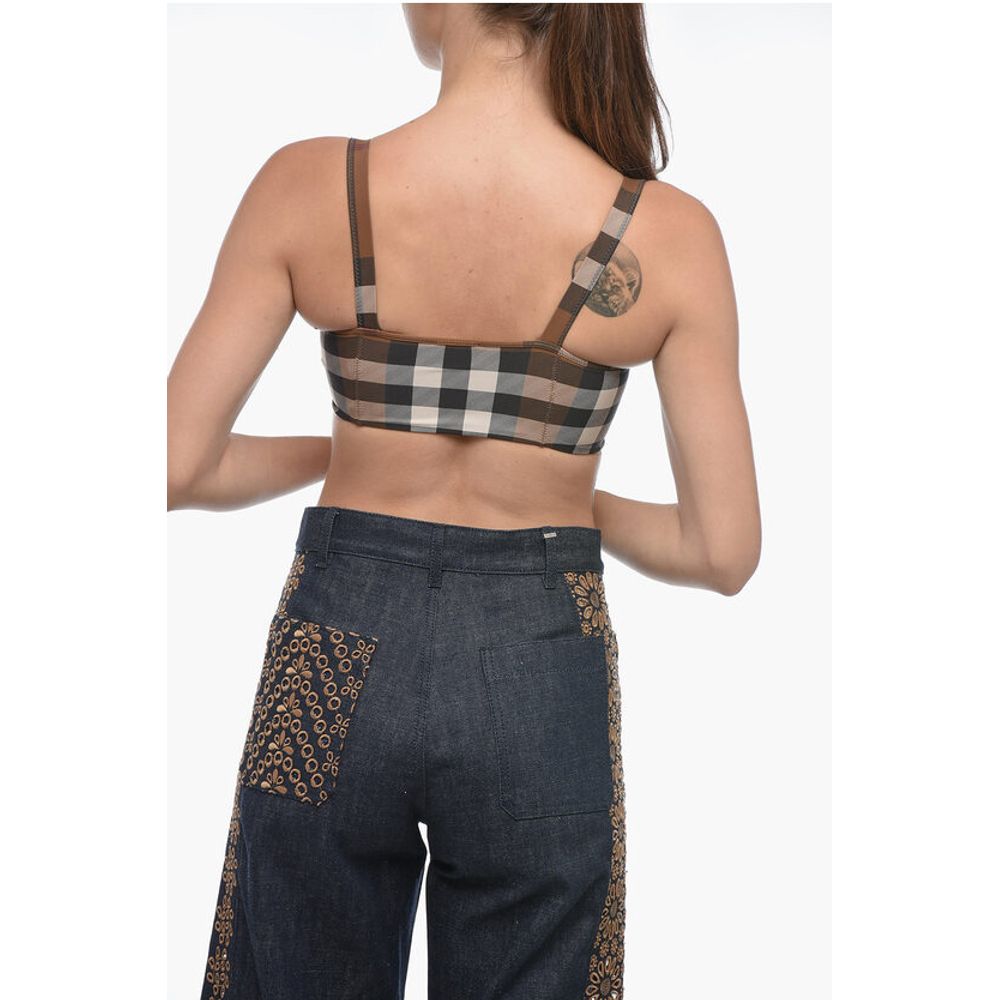 Burberry Tube Top with Tartan Pattern