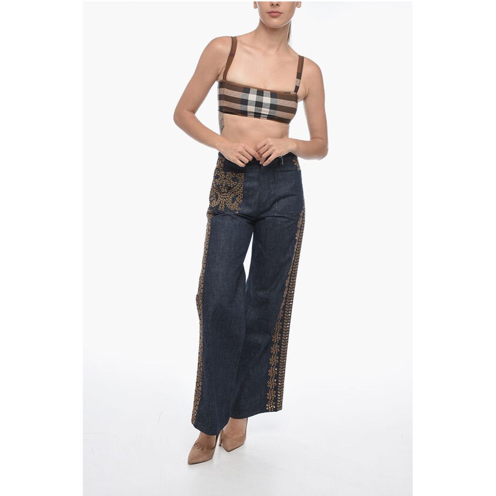 Burberry Tube Top with Tartan Pattern