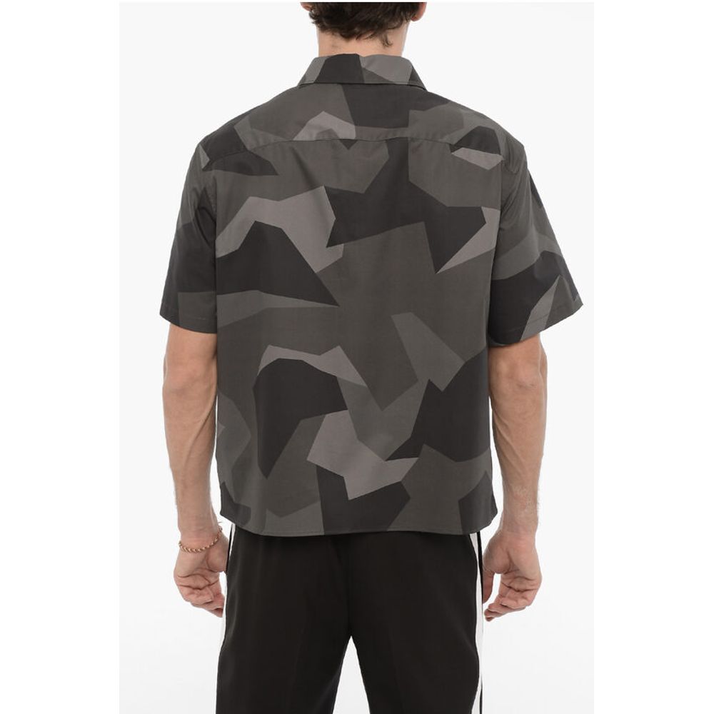Neil Barrett Short Sleeve Camouflage Boxy Fit Shirt