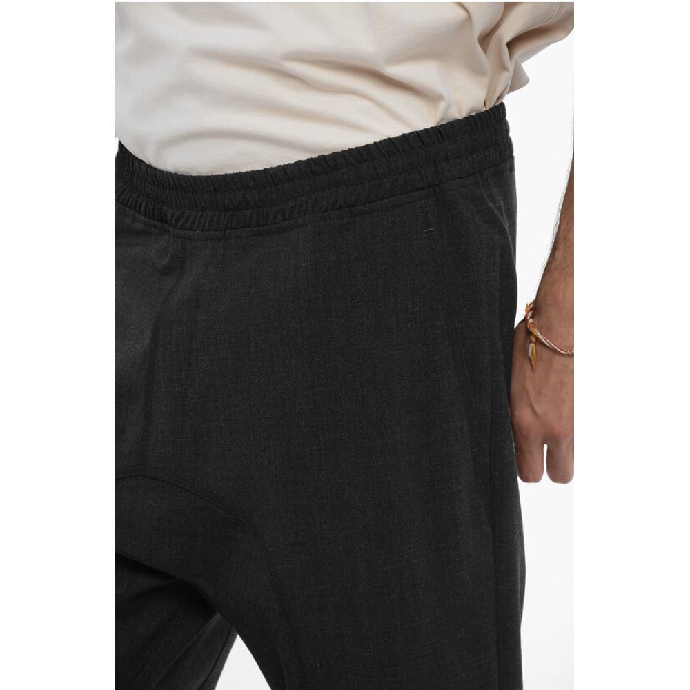 Neil Barrett Slouch Fit CHARLIE Casual Pants with Drawstring Waist