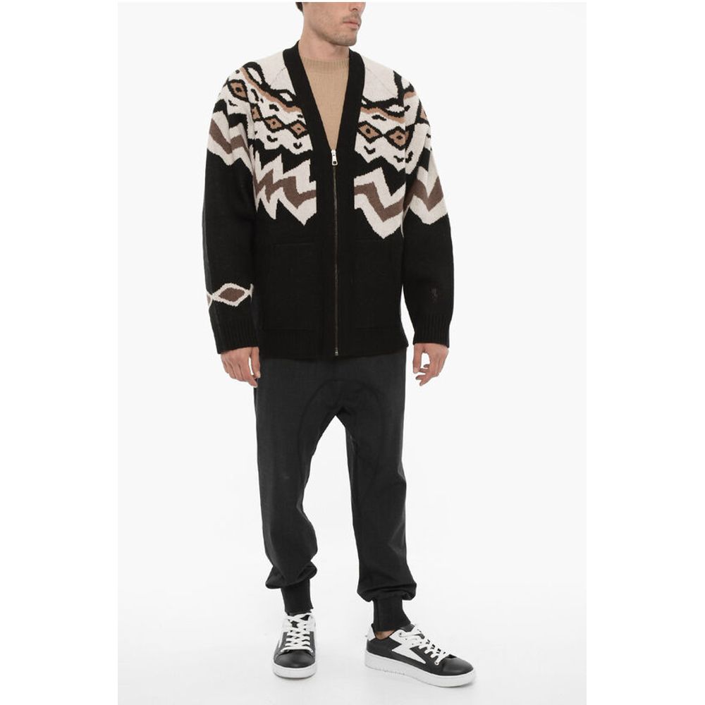 Neil Barrett Wool Cardigan with V-Neck