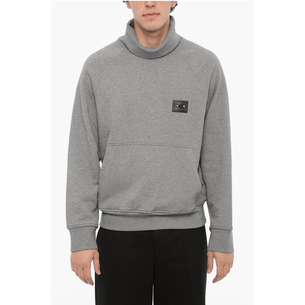 Neil Barrett Cotton ICONIC PIERCING Turtleneck Sweatshirt