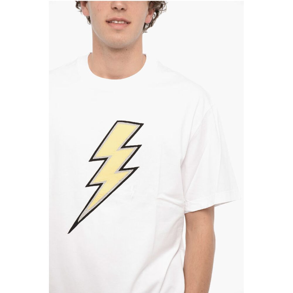 Neil Barrett Slim Fit RAINBOLT Crew-neck T-Shirt