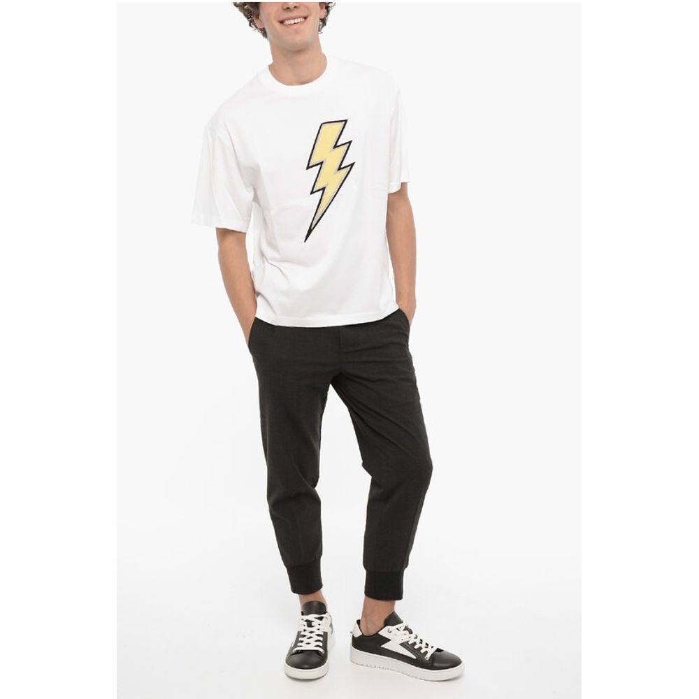 Neil Barrett Slim Fit RAINBOLT Crew-neck T-Shirt