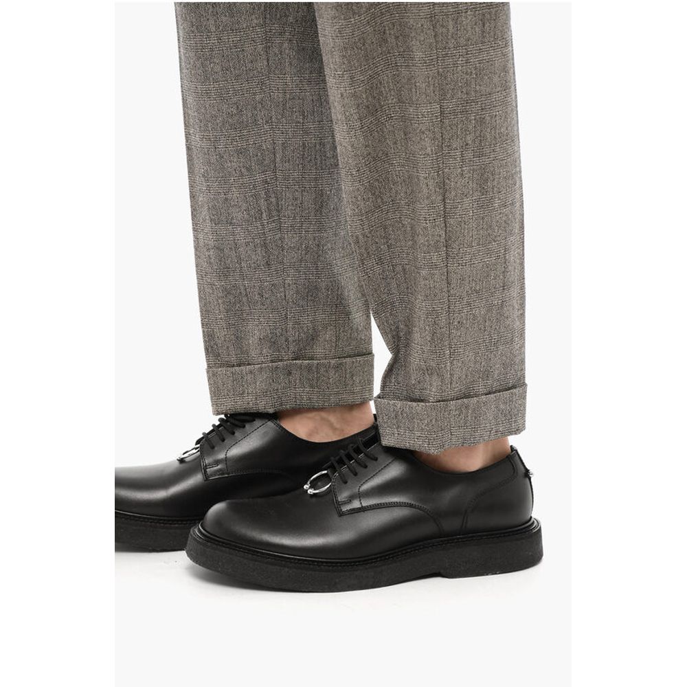 Neil Barrett District Check Motif Low Waisted REM Pants