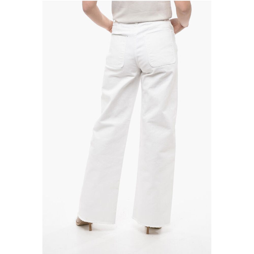 Fabiana Filippi Denim Palazzo Pants with Fringed Bottom