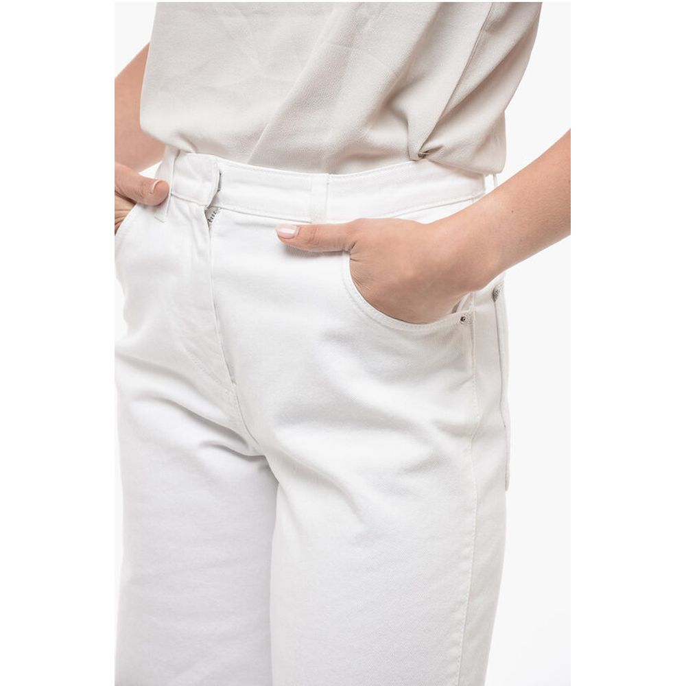 Fabiana Filippi Denim Palazzo Pants with Fringed Bottom
