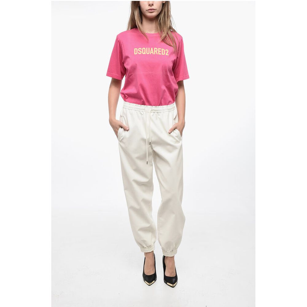 Stella McCartney SKIN FREE SKIN Eco-leather Sweatpants with Elastic Cuffs