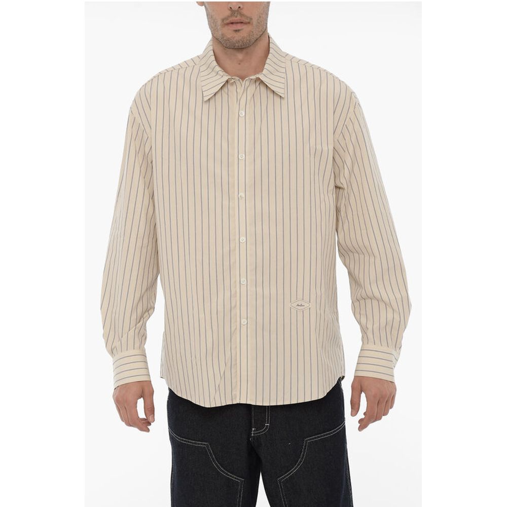 Ader Error Awning Striped Poplin Cotton Shirt