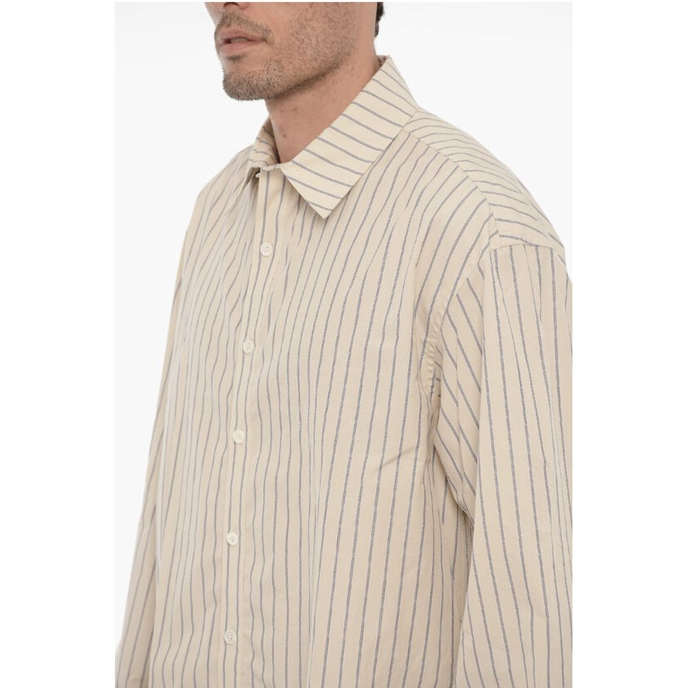 Ader Error Awning Striped Poplin Cotton Shirt