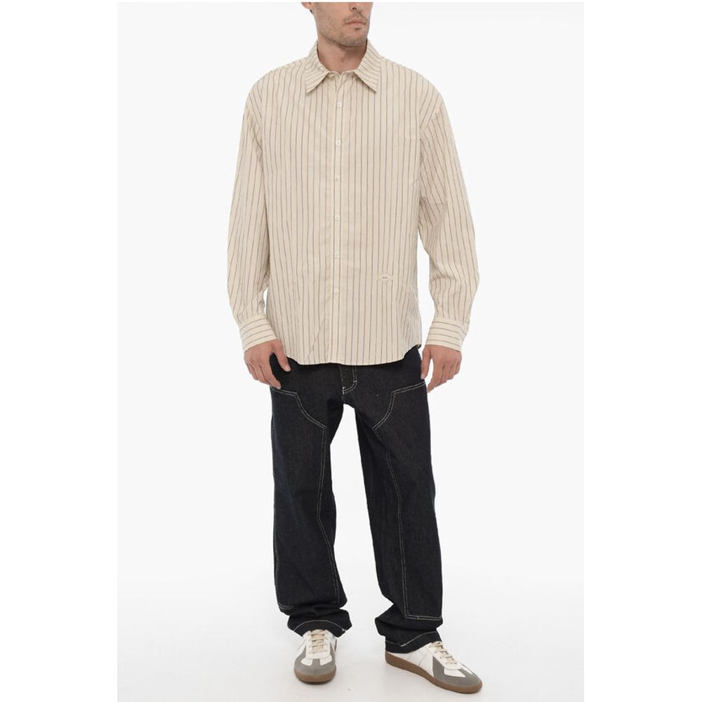 Ader Error Awning Striped Poplin Cotton Shirt