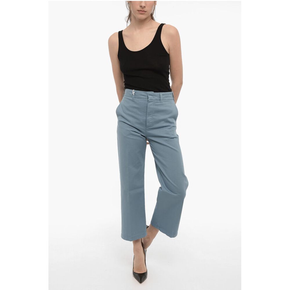 Department 5 Solid Color Cropped Palazzo Pants
