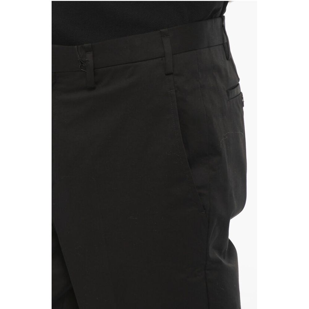 Neil Barrett Low Rise Stretch Cotton Slim Fit Pants