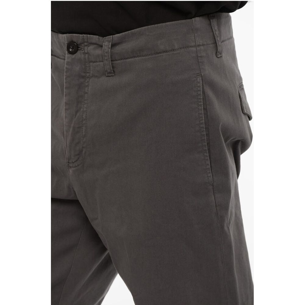 Department 5 Cotton Twill Pants with Hidden Closure