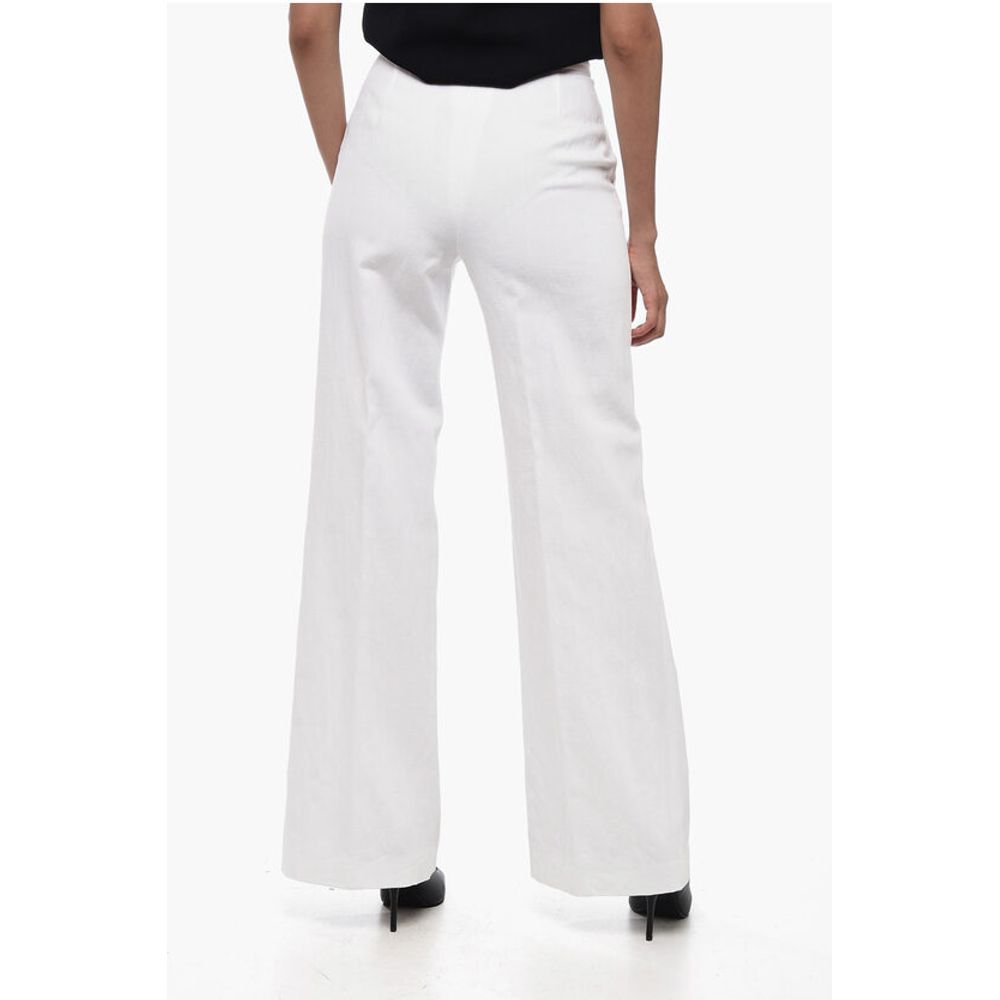 Dries Van Noten Linen Blend Straight Fit Pants