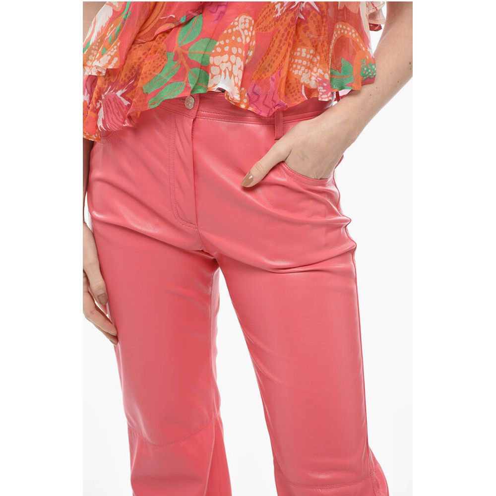 MSGM 5 Pocket Straight Fit Eco-leather Pants