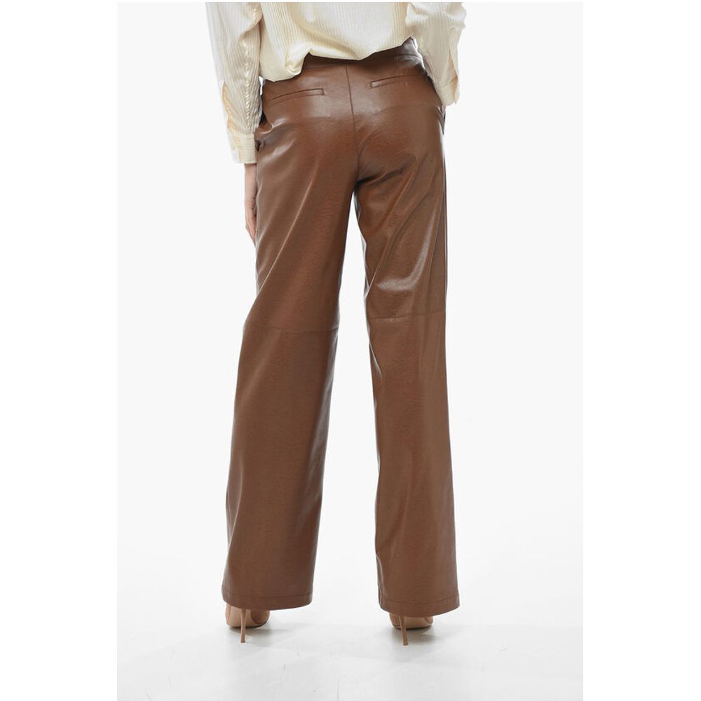 MSGM Straight Fit Eco-leather Pants