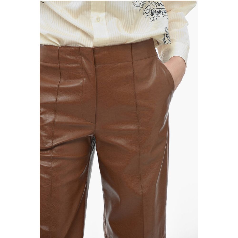 MSGM Straight Fit Eco-leather Pants