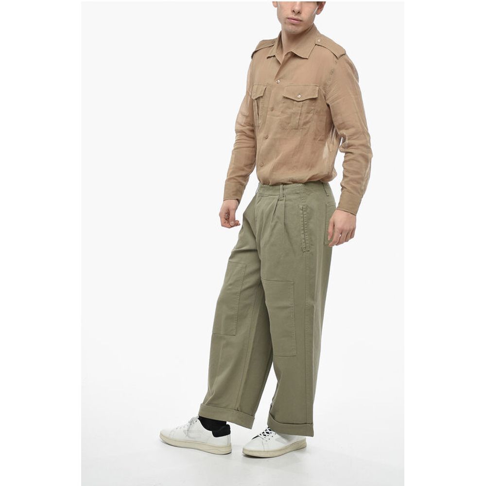 Etro Cropped Wide Leg Jeans with Cuffs