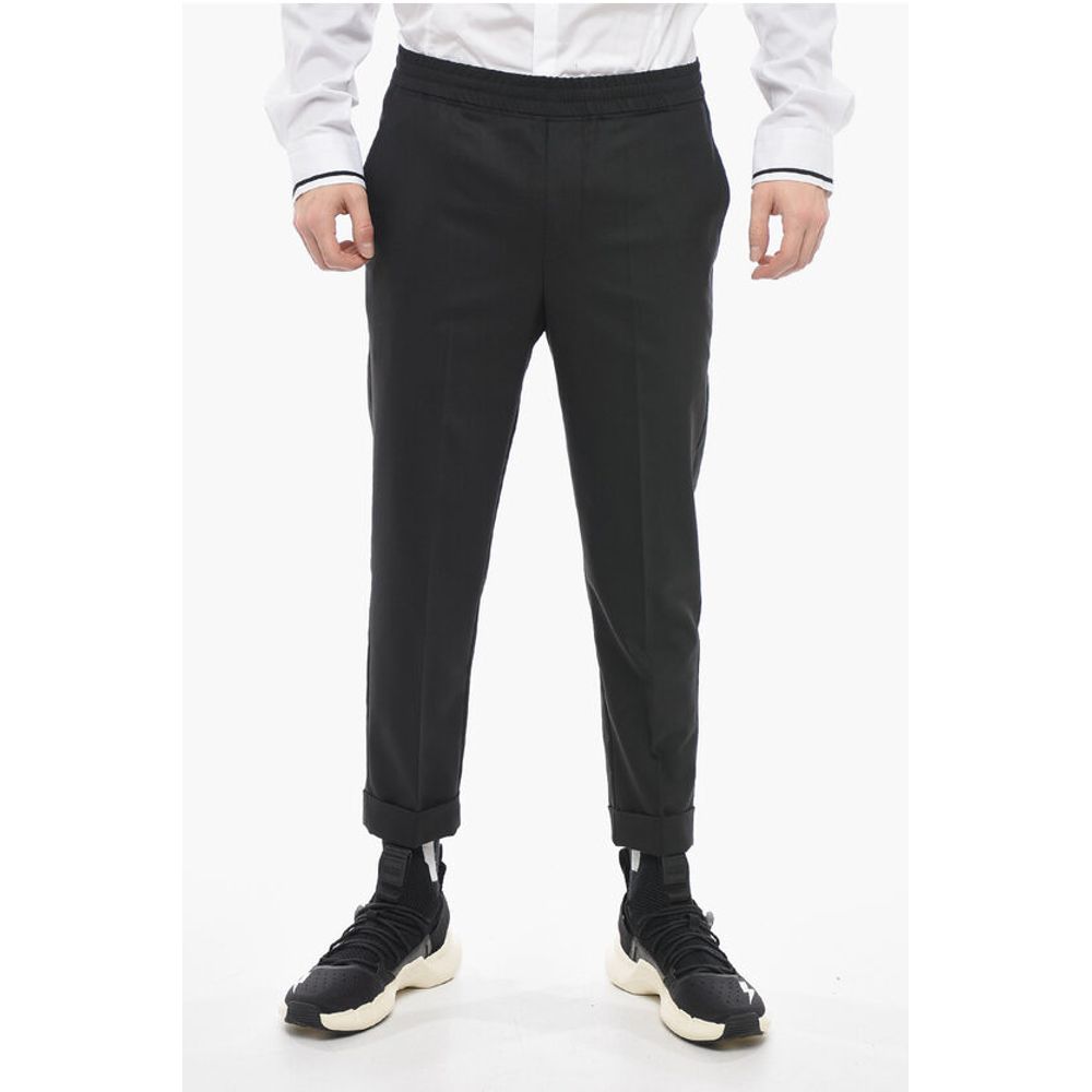 Neil Barrett Slim Fit REM Pants with Elastic Waistband