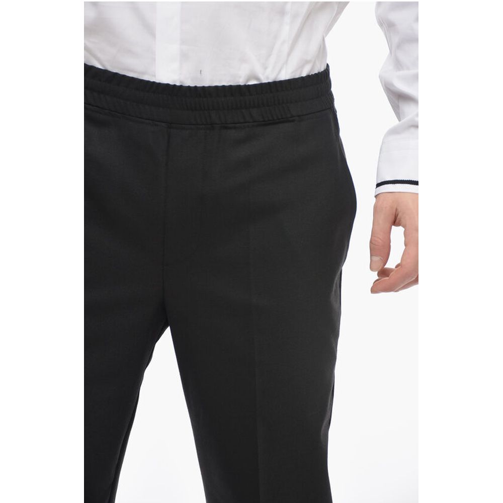 Neil Barrett Slim Fit REM Pants with Elastic Waistband