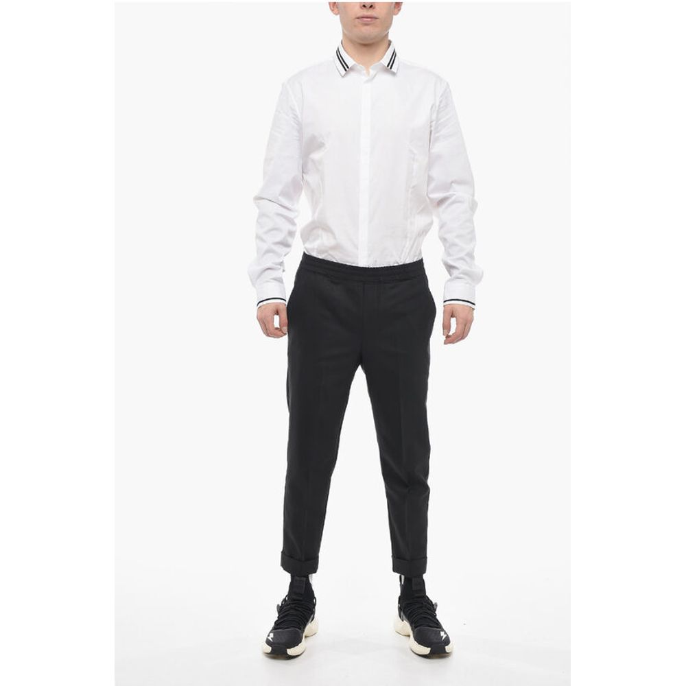 Neil Barrett Slim Fit REM Pants with Elastic Waistband